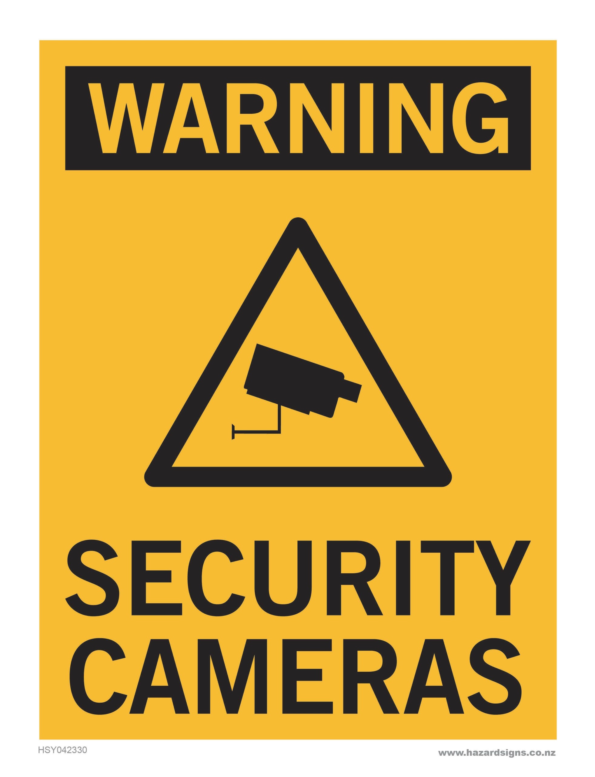 Warning Security Cameras Sign
